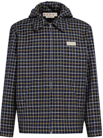 Marni Checkered Zip-Up Hoodie Jacket Blue JUMU0152AXUTC317CHB94 Marni Checkered Zip-Up Hoodie Jacket Blue JUMU0152AXUTC317CHB94