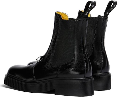 MARNI 小牛皮 時尚圓頭 及踝 切爾西靴 男款 黑色 Shop MARNI 小牛皮 時尚圓頭 及踝 切爾西靴 男款 黑色