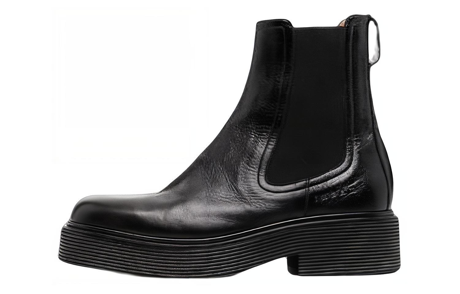 Marni Chelsea Leather Boots 'Black'