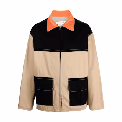 MARNI Color-Block Full-Zip Drawstring Hoodie Jacket - Blue JUMU0063QS-S49791-00B60