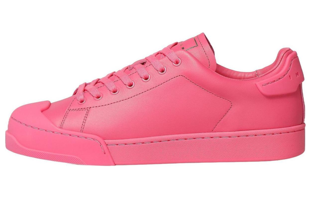 MARNI Dada Bumper Leather Low-Top Sneakers Men Purple Red Stylish Casual SNZU013401P570300C57