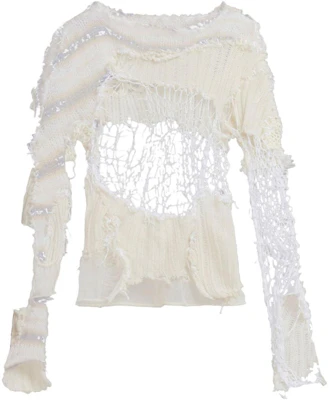 MARNI Distressed Rip Detail Crewneck Pullover Sweatshirt White () GCMG0320Q0-UFU127-MXW02 Buy MARNI Distressed Rip Detail Crewneck Pullover Sweatshirt White () GCMG0320Q0-UFU127-MXW02
