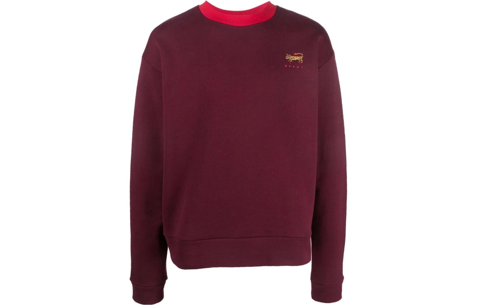 MARNI Floral Print Cotton Hoodie Multicolor FUMU0067PXUSCW74-WHITE