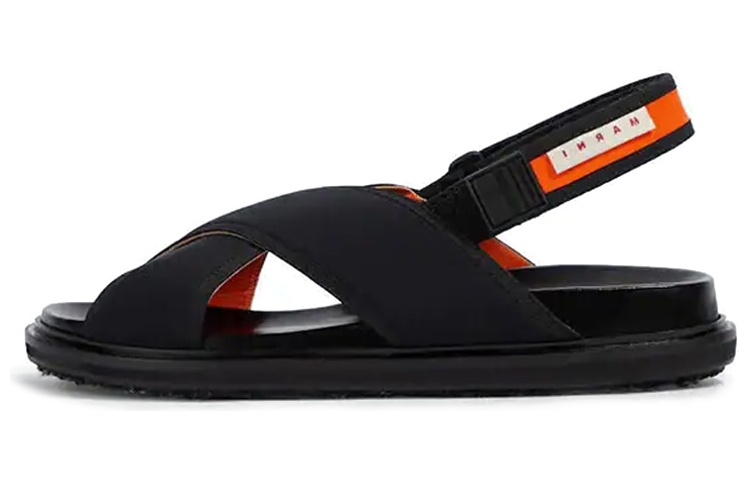 Marni Fashion Sandals 'Black Leather Velcro' FBMR000801TCR86ZL981