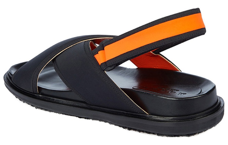 Lookbook MARNI 皮革 魔術貼 時尚涼鞋 男款 黑色