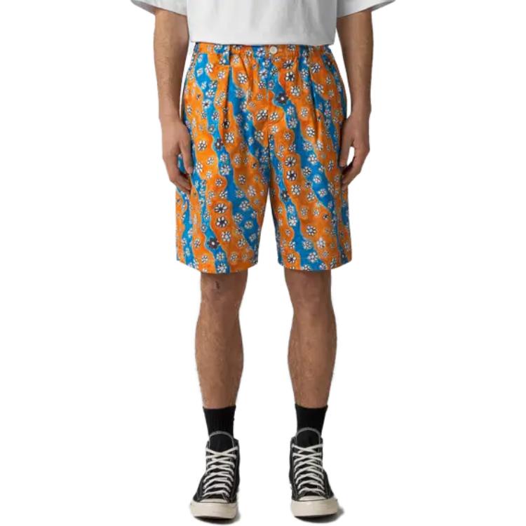 Shop MARNI 男士多色花卉印花鬆緊腰短褲 PUMU0049A2UTC234SFR21