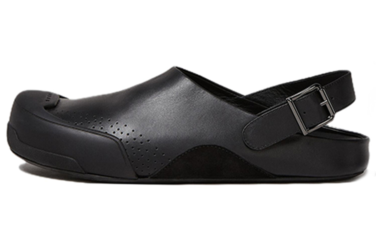 MARNI Fussbett Leather Rubber Toe Fashion Sandals Men’s Black SBMR002301P043200N99