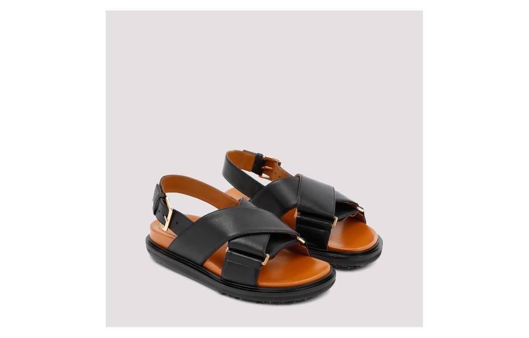 Marni Fussbett Sandals 'Black'