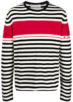 MARNI FW21 Black Striped Crewneck Sweatshirt GCMG0181Q0-S17747-RGN99 MARNI FW21 Black Striped Crewneck Sweatshirt GCMG0181Q0-S17747-RGN99