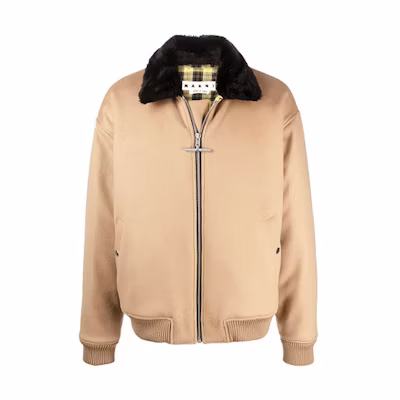 MARNI FW21 Colorblock Plaid Quilted Hooded Jacket Brown PIMU0010-A0UTW916-CHV91