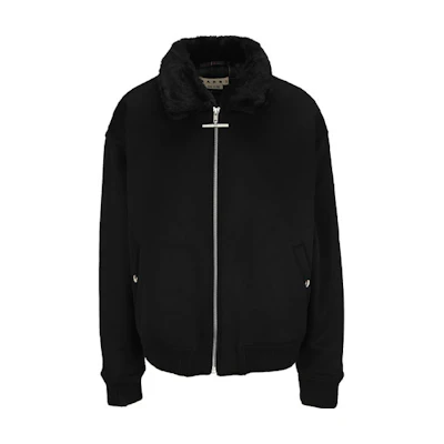 MARNI FW21 Splatter Logo Print Hoodie Black Menswear FUMU0067P0-USCS27-LON99