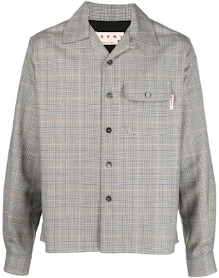 MARNI FW22 Gray Plaid Button-Up Long Sleeve Shirt CUMU0246Q0UTW956CHN99 Buy MARNI FW22 Gray Plaid Button-Up Long Sleeve Shirt CUMU0246Q0UTW956CHN99