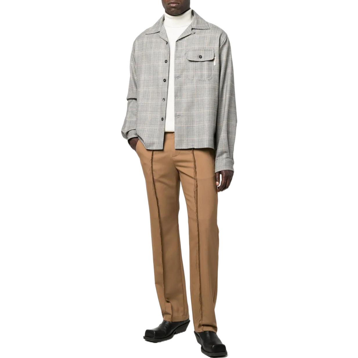 Lookbook MARNI FW22 グレー チェック柄 ボタンアップ 長袖シャツ CUMU0246Q0UTW956CHN99