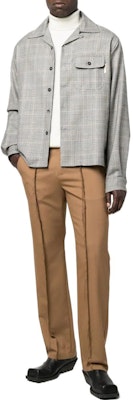 MARNI FW22 Gray Plaid Button-Up Long Sleeve Shirt CUMU0246Q0UTW956CHN99 Lookbook MARNI FW22 Gray Plaid Button-Up Long Sleeve Shirt CUMU0246Q0UTW956CHN99