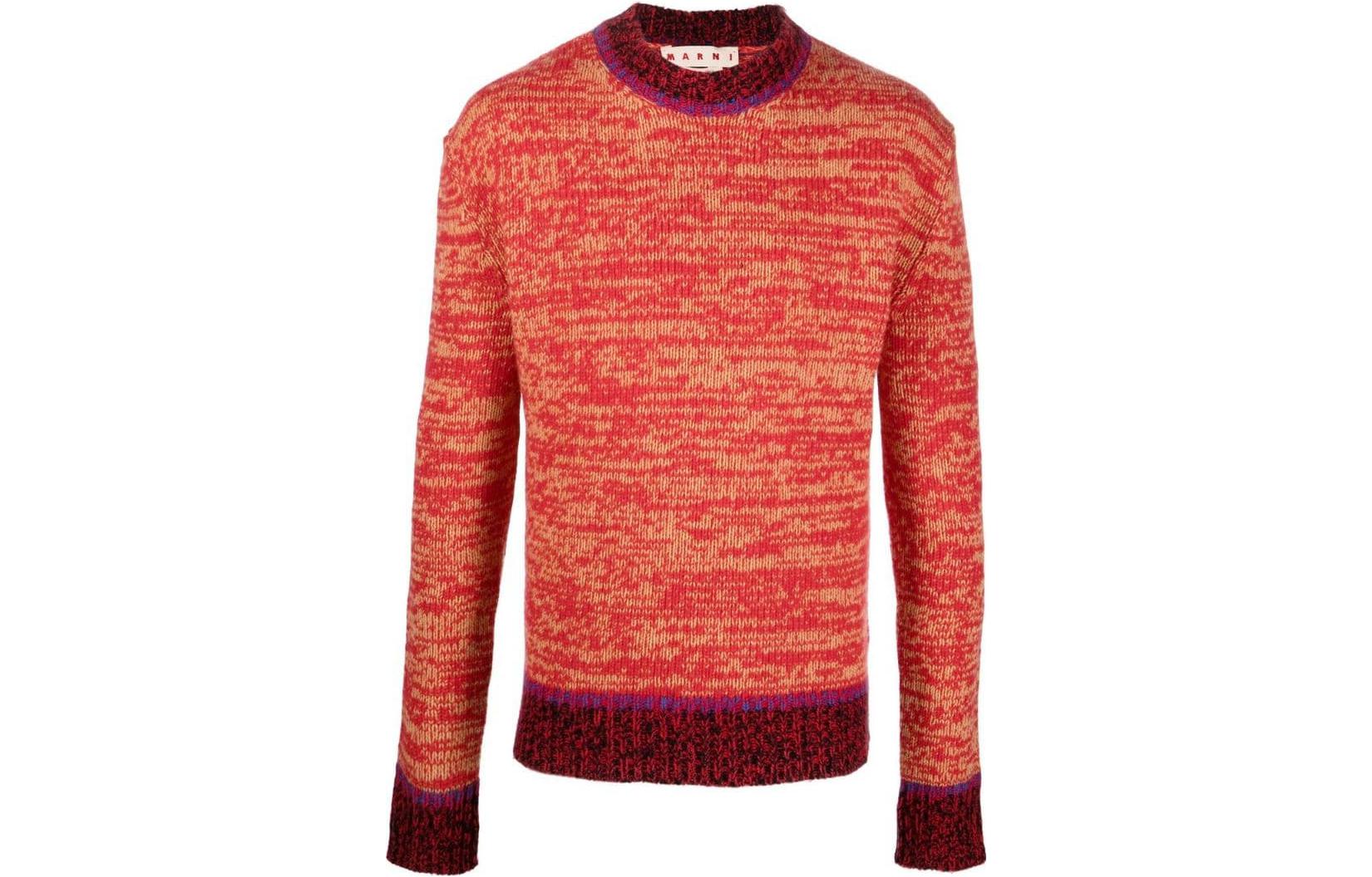 Order MARNI FW22 Sweater Patchwork Oranye Crewneck. GCMG0289Q0UFH941MLR64