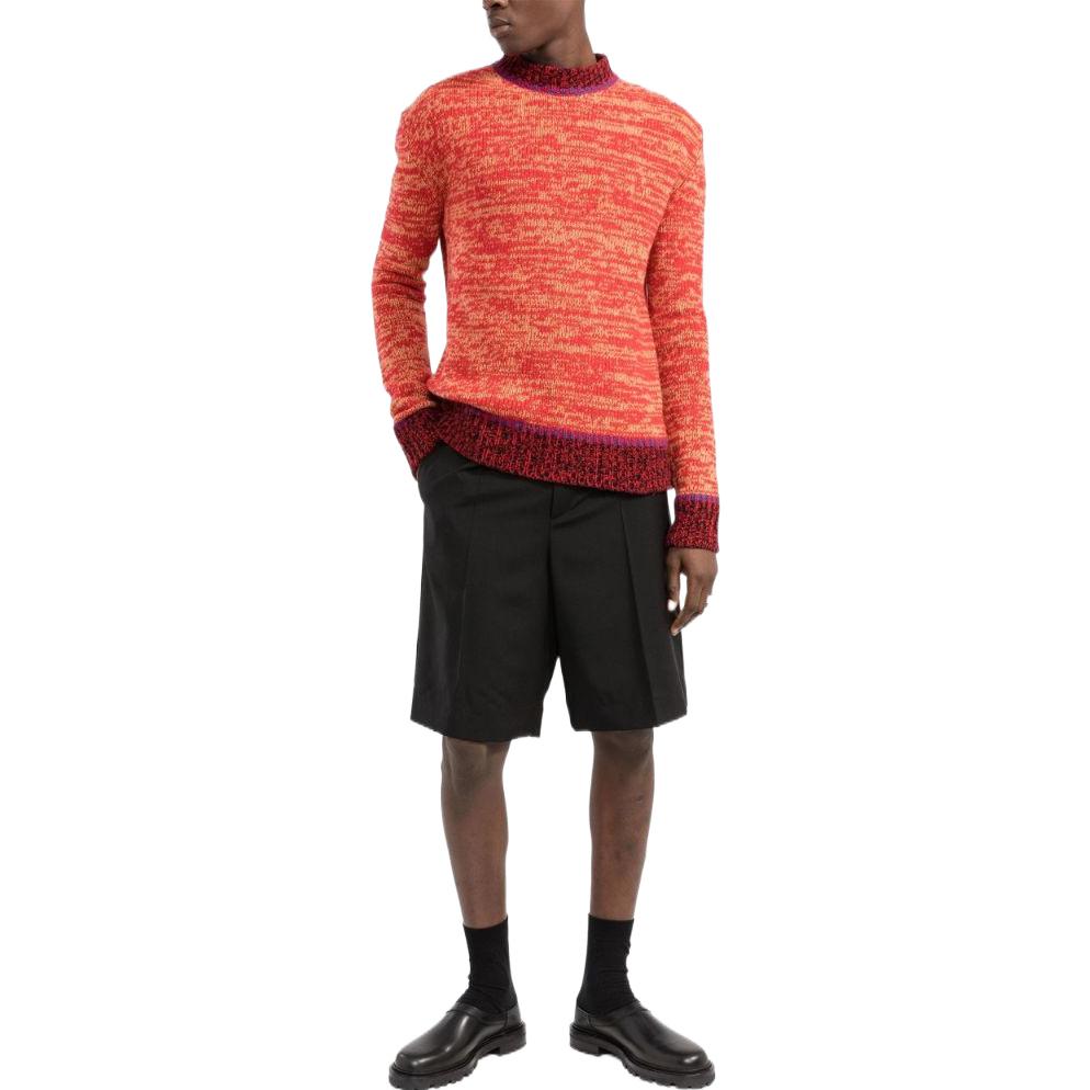 Lookbook MARNI FW22 Sweater Patchwork Oranye Crewneck. GCMG0289Q0UFH941MLR64