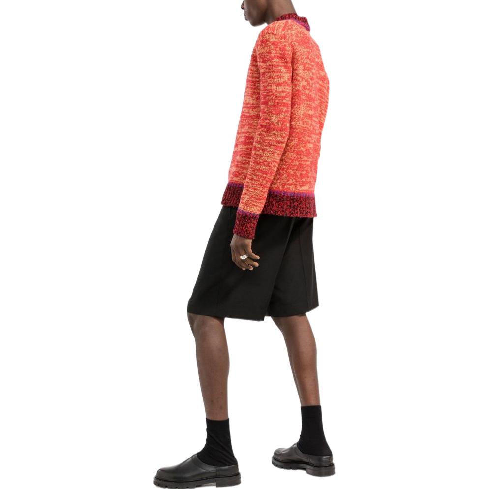 Shop MARNI FW22 Sweater Patchwork Oranye Crewneck. GCMG0289Q0UFH941MLR64