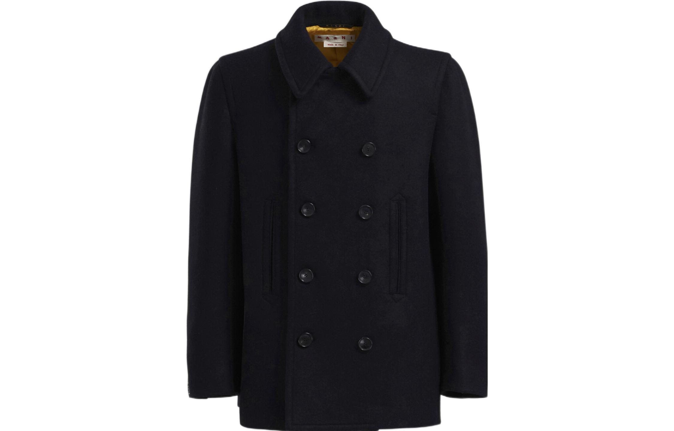 Order 마르니 FW22 솔리드 더블버튼 캐주얼 자켓 블랙. TUMU0108U0UTW967-00N99