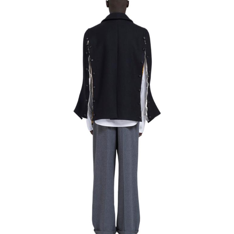 Shop 마르니 FW22 솔리드 더블버튼 캐주얼 자켓 블랙. TUMU0108U0UTW967-00N99