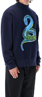 MARNI FW22 Blue Animal Print Crewneck Sweatshirt FUMU0107P1USCU11PIB80 MARNI FW22 Blue Animal Print Crewneck Sweatshirt FUMU0107P1USCU11PIB80