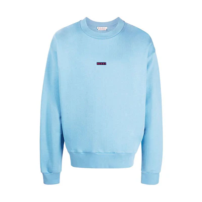 Marni FW22 Blue Hoodie with Logo Letter Print Pullover Design FUMU0073P5-USCU55-CLB60