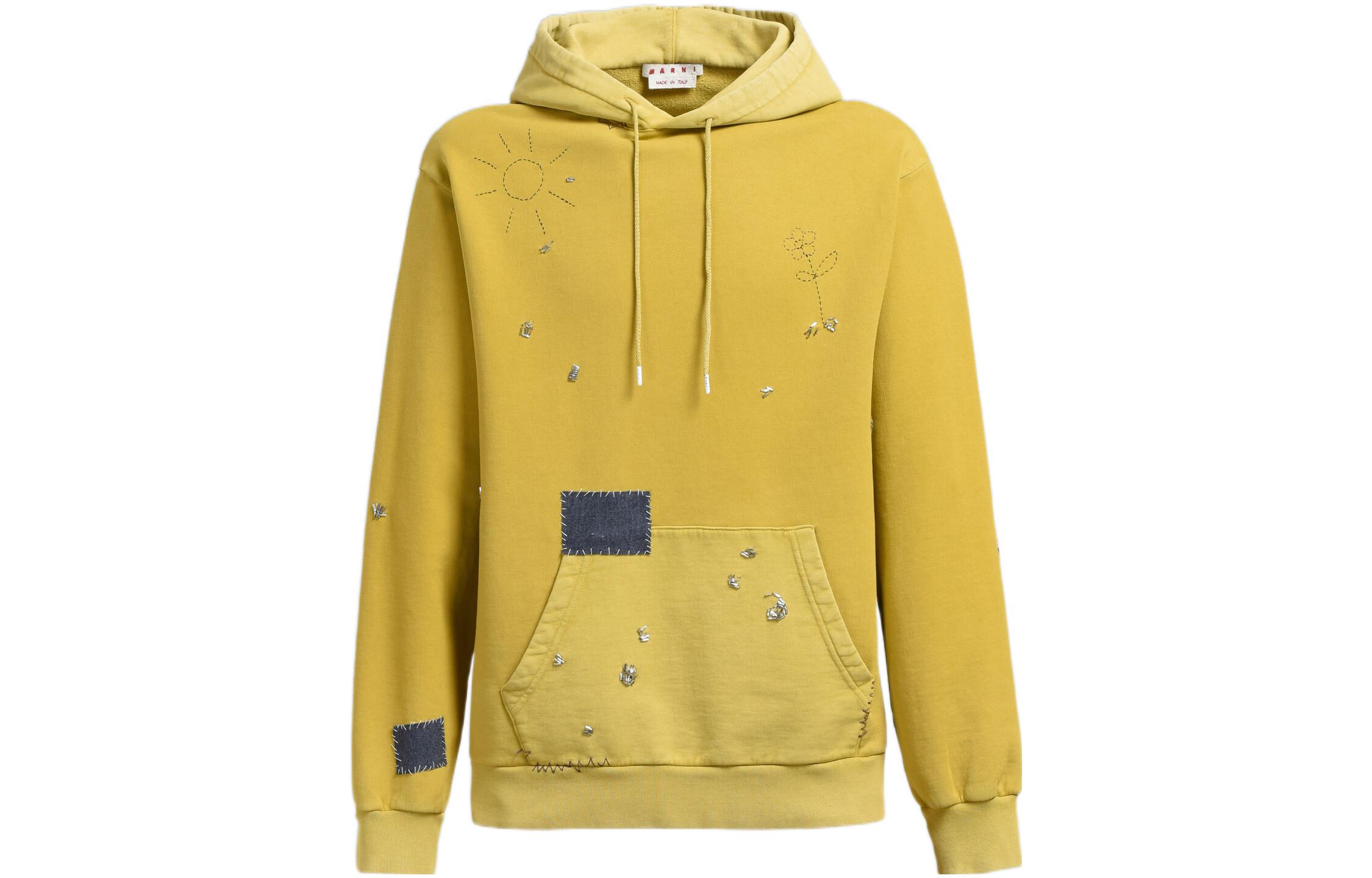 MARNI FW22 Colorblock Hooded Jacket Black Outerwear JUMU0123BUUTN877