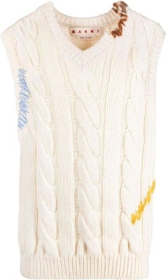 MARNI FW22 Contrast Stitch V-Neck Knit Vest White Men’s. CVMG0088Q0UFWH0700W02 Order MARNI FW22 Contrast Stitch V-Neck Knit Vest White Men’s. CVMG0088Q0UFWH0700W02