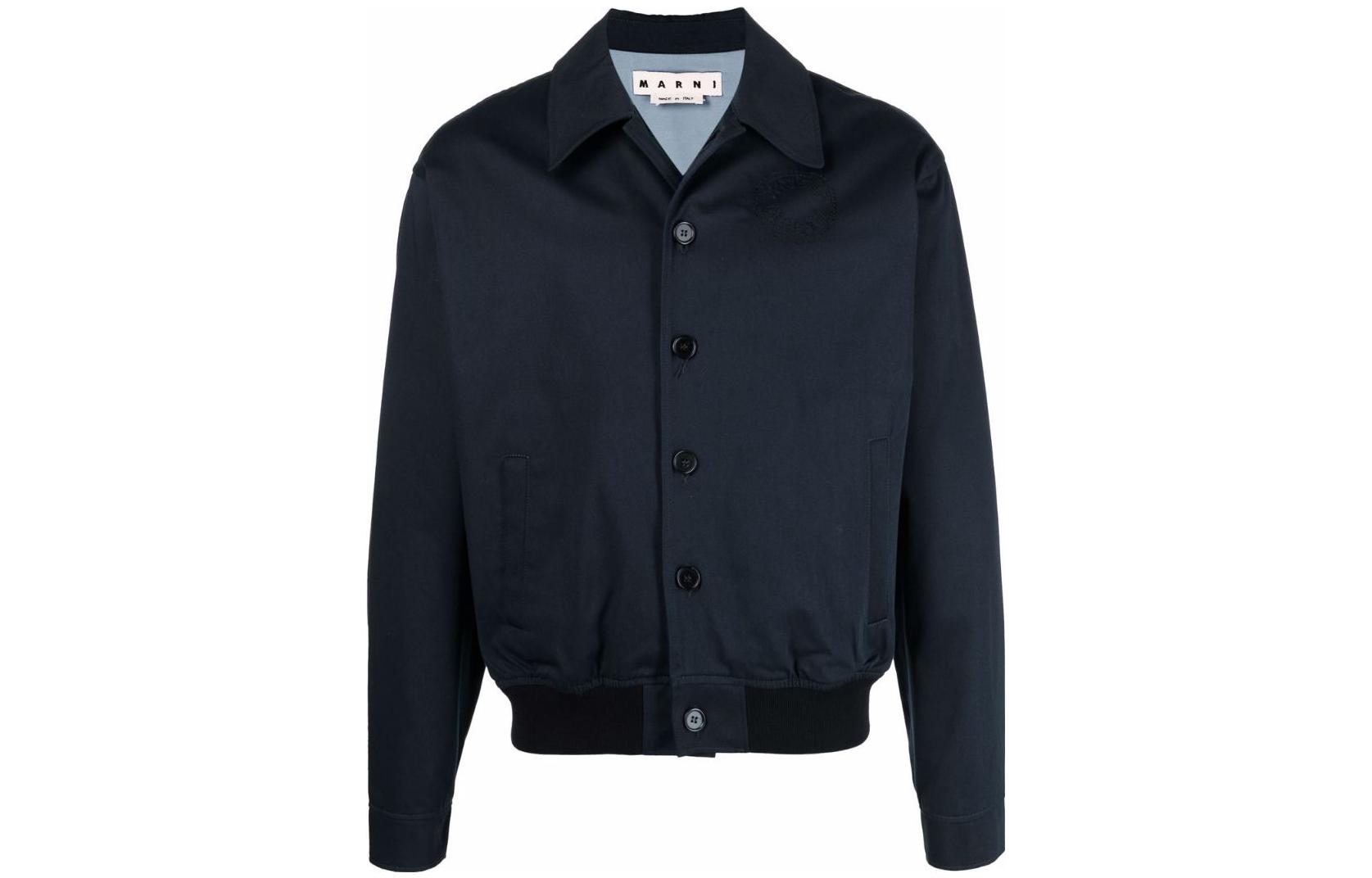 MARNI FW22 Logo Print Crewneck Long Sleeve Loose Sweatshirt Grey Mens FUMU0074P1-USCU66-PLN38