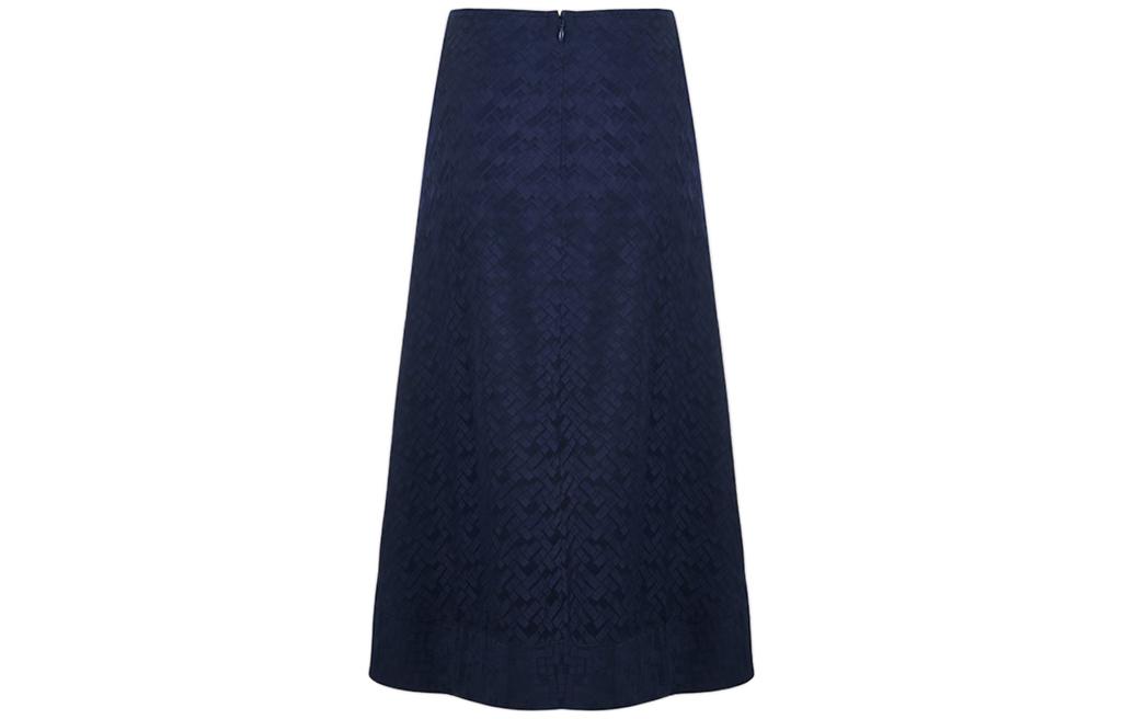 Lookbook MARNI FW22 ミニマリスト ハイウエスト ミディスカート ブルー GOMA0418A0-UTV902-00B80