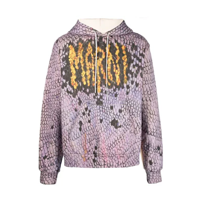 MARNI FW22 Rear Letter Print Hoodie Off-White FUMU0067P0USCU67-BLW03
