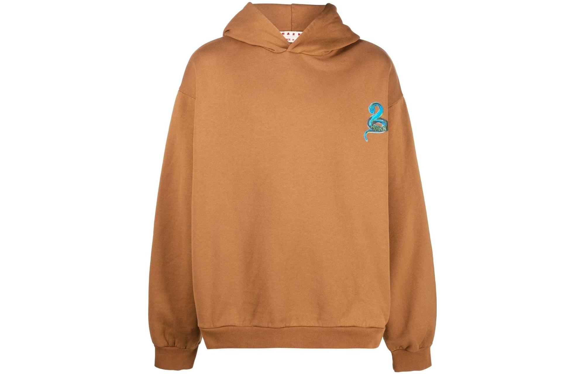 MARNI FW22 Snake Print Oversized Hoodie Blue () FUMU0067P6USCU10PIB80