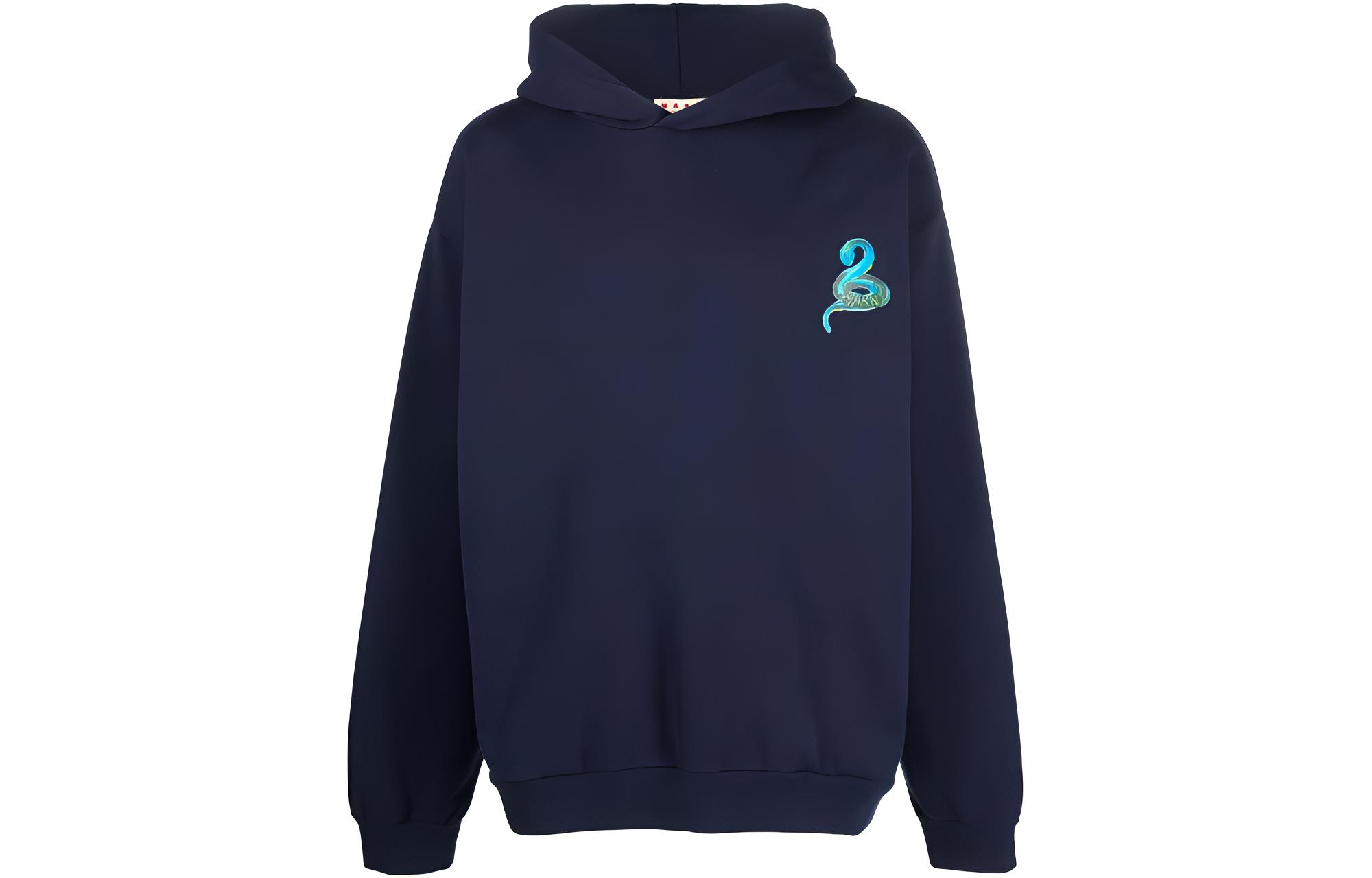 MARNI FW22 Solid Color Hooded Single-Breasted Jacket Black CUMU0195A0UTW926-00N99