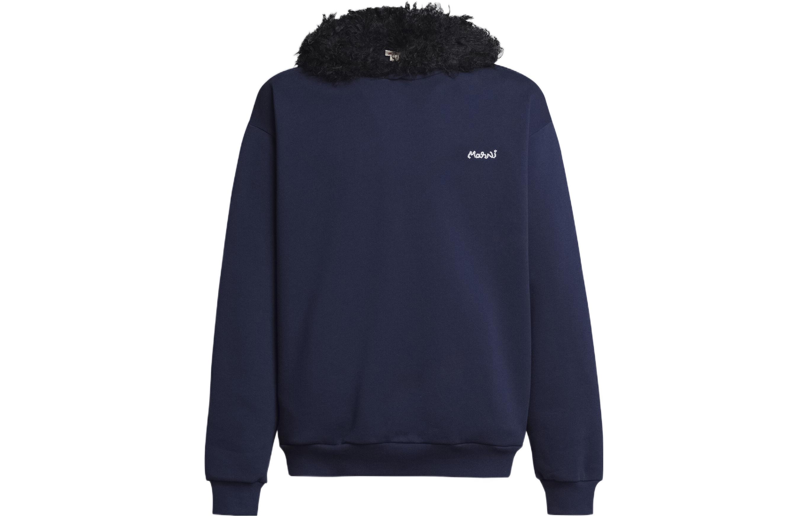 MARNI FW22 Solid Color Logo Embroidered Pullover Sweatshirt Brown FUMU0067XQUTC02900M20