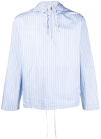 MARNI FW22 Striped Logo Embroidered Drawstring Hoodie Blue () JPMU0009S1UTC171STB44 MARNI FW22 Striped Logo Embroidered Drawstring Hoodie Blue () JPMU0009S1UTC171STB44