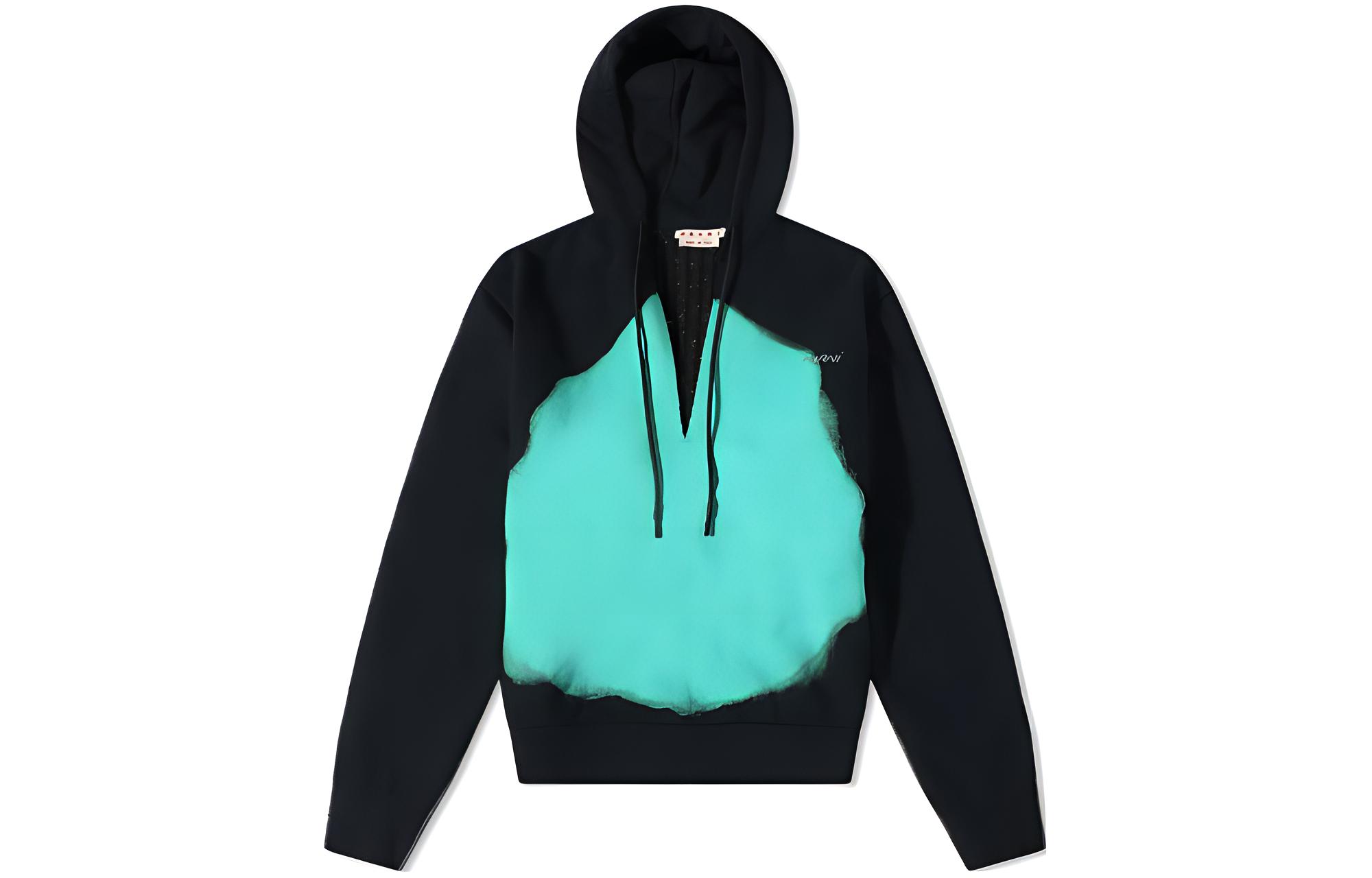 MARNI FW22 Two-Toned Layered Hoodie Black FUMU0110QXUTC164-00N99