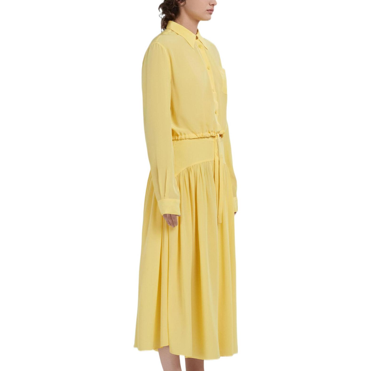 Purchase マルニ FW22 イエロー プリーツ レースアップ ロング ミディスカート. GOMA0522A0-UTSF72-00Y20