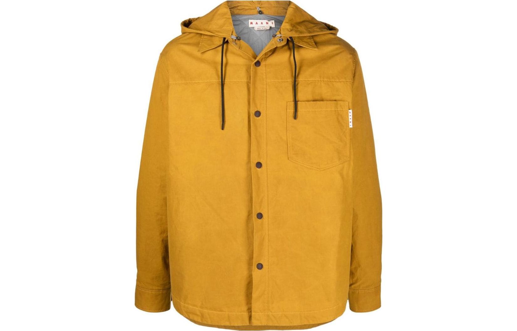 MARNI FW23 Black Checkered Zip-Up Shirt Collar Long-Sleeve Jacket JUMU0147U2-UTWA04-CHN99