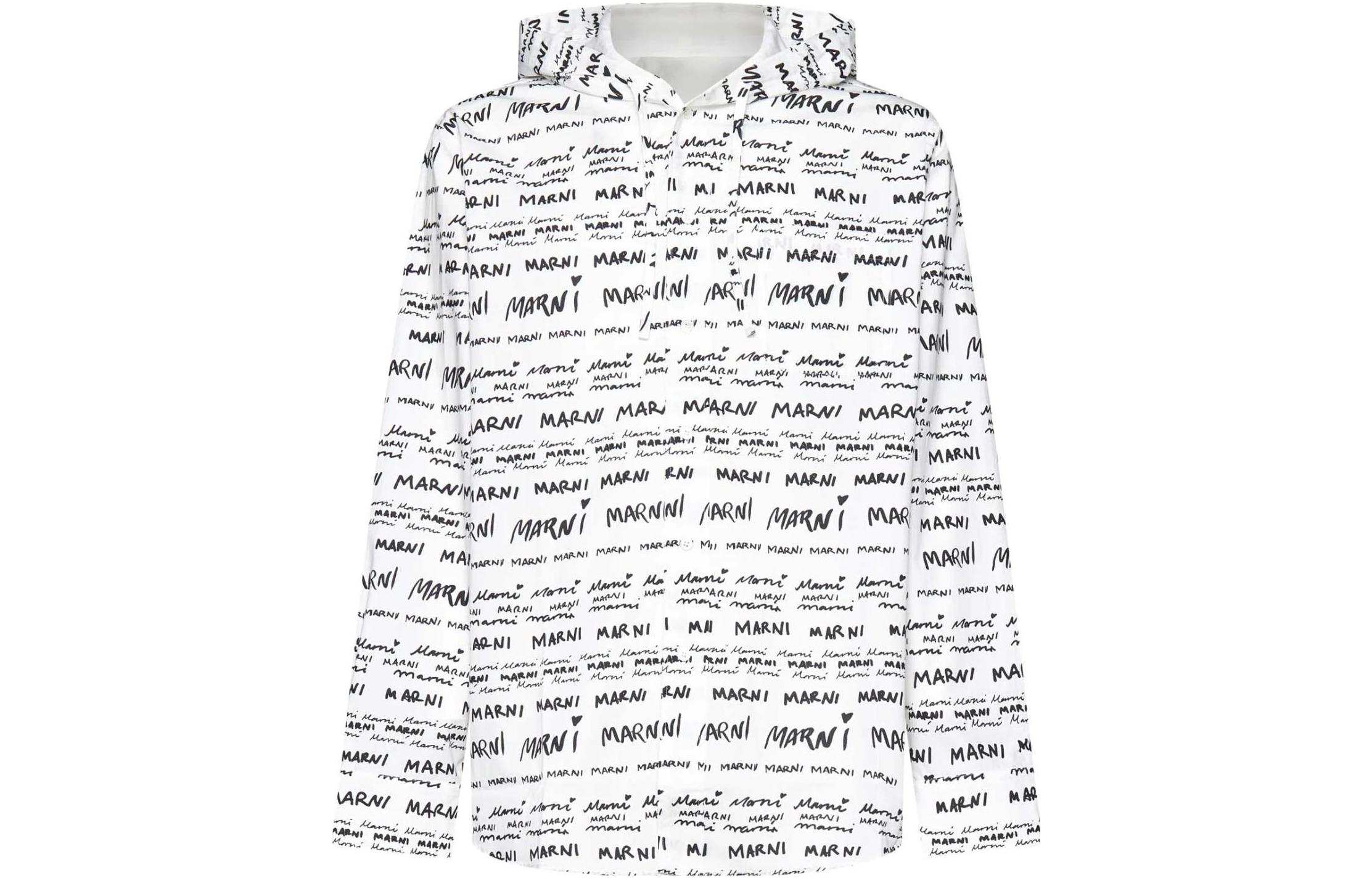 MARNI FW23 Lightweight Single-Breasted Square-Collar Jacket Blue GUMU0102UWUTP728