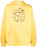 MARNI FW23 Logo Print Hoodie Banana Yellow Long Sleeve Sweatshirt USCV82FUMU-0073P9-CLY56 MARNI FW23 Logo Print Hoodie Banana Yellow Long Sleeve Sweatshirt USCV82FUMU-0073P9-CLY56