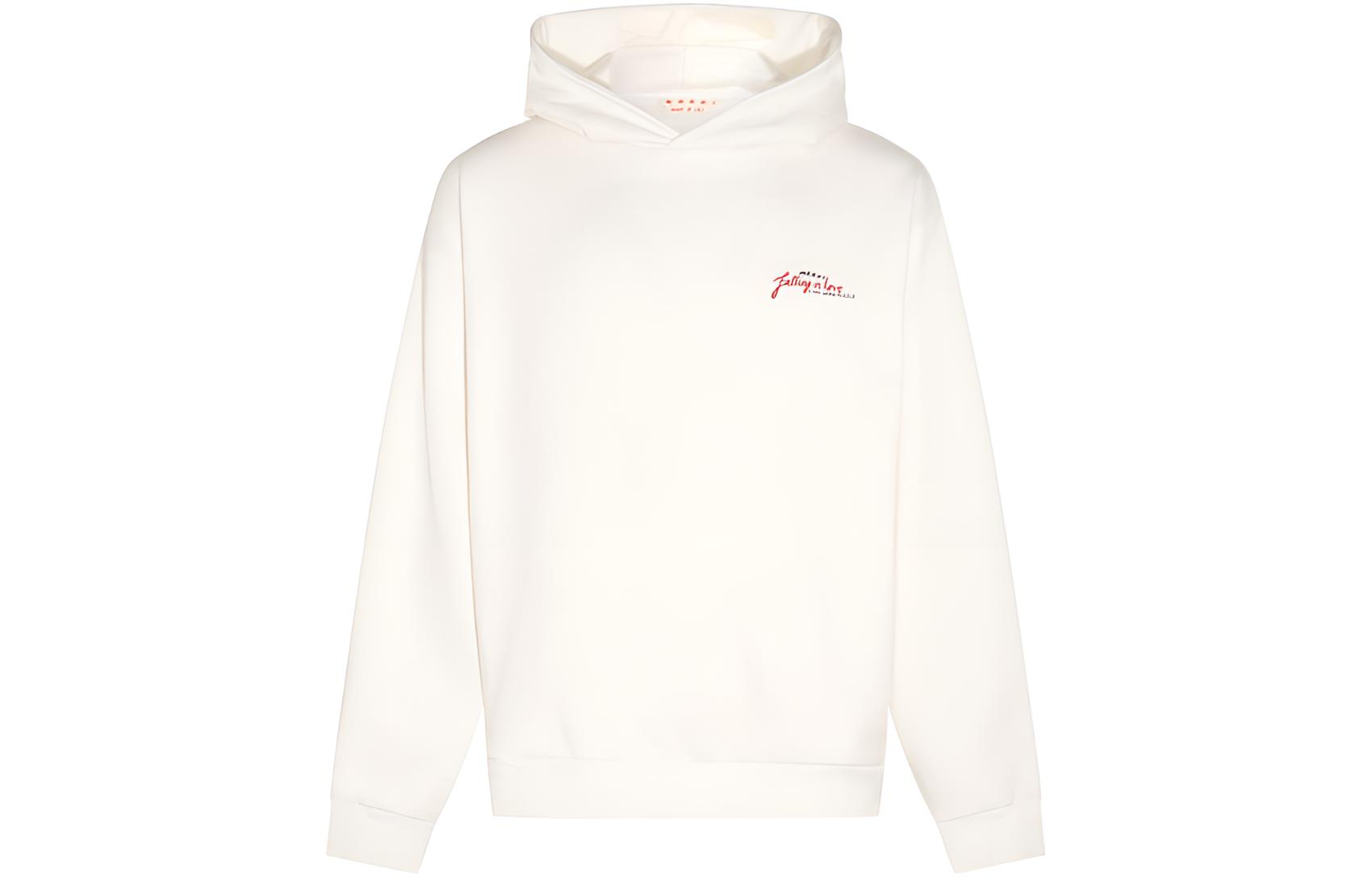 MARNI FW23 Solid Pattern Print Hoodie Black FUMU0062P0-S23543-00N99