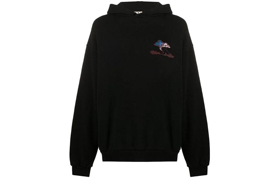 MARNI FW24 Bleached Effect Hoodie Black FUMU0073GSUSCY09-BLACK