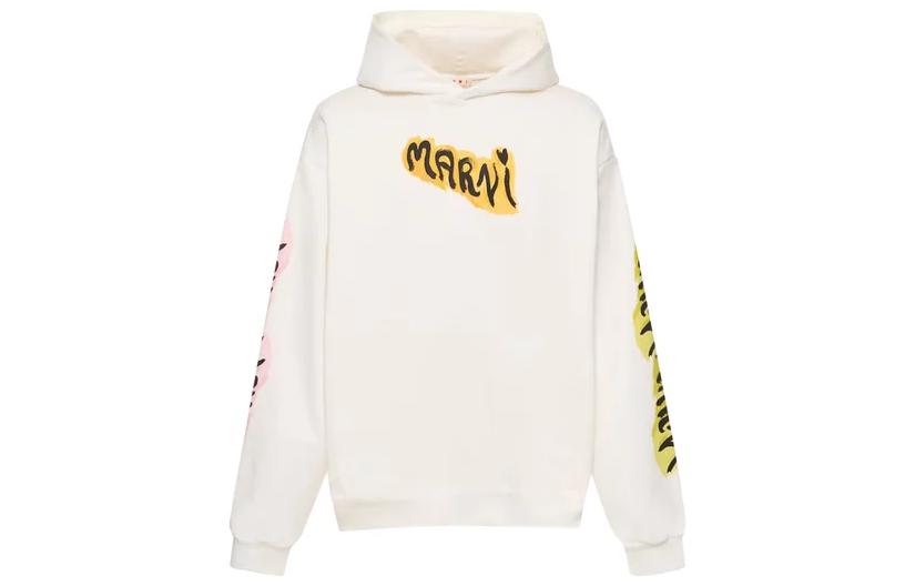 Order Marni FW23 白色字母印花套头卫衣 FUMU0067PD-USCV51-GLW02