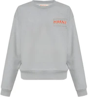 MARNI Grey Crewneck Sweatshirt with Letter Logo Long Sleeves FUMU0074X1-UTC397-00N15 MARNI Grey Crewneck Sweatshirt with Letter Logo Long Sleeves FUMU0074X1-UTC397-00N15