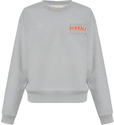 MARNI Grey Crewneck Sweatshirt with Letter Logo Long Sleeves FUMU0074X1-UTC397-00N15 Buy MARNI Grey Crewneck Sweatshirt with Letter Logo Long Sleeves FUMU0074X1-UTC397-00N15