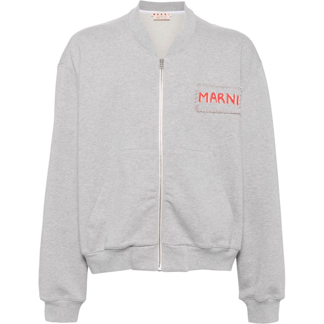 MARNI Hand-Drawn Floral Zip Hoodie Jacket Multicolor JUJU0022A0-S30763-MAR65