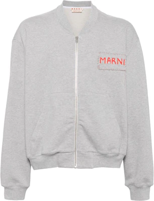 MARNI Grey Logo Print Applique Long Sleeve Sweatshirt FUMU0136X0UTC39700N15-GREY Buy MARNI Grey Logo Print Applique Long Sleeve Sweatshirt FUMU0136X0UTC39700N15-GREY