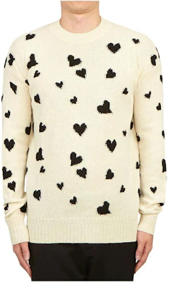 Marni Heart Jacquard Crewneck Sweatshirt Off-White GCMG0340Q0-UFW410-HEW07 Buy Marni Heart Jacquard Crewneck Sweatshirt Off-White GCMG0340Q0-UFW410-HEW07