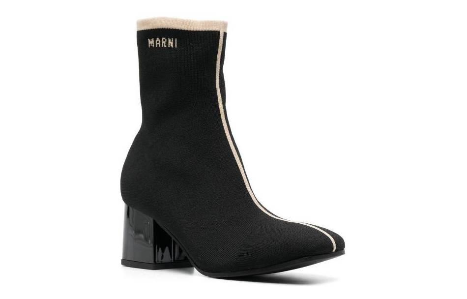 Marni Knit Ankle Boot 'Black 圖 2