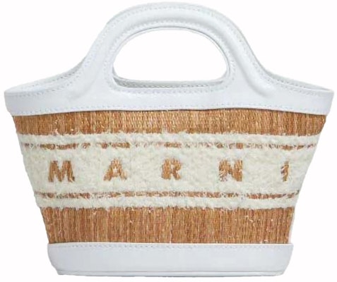 Marni Leather and Raffia Effect Fabric Microbag White Buy Marni Leather and Raffia Effect Fabric Microbag White