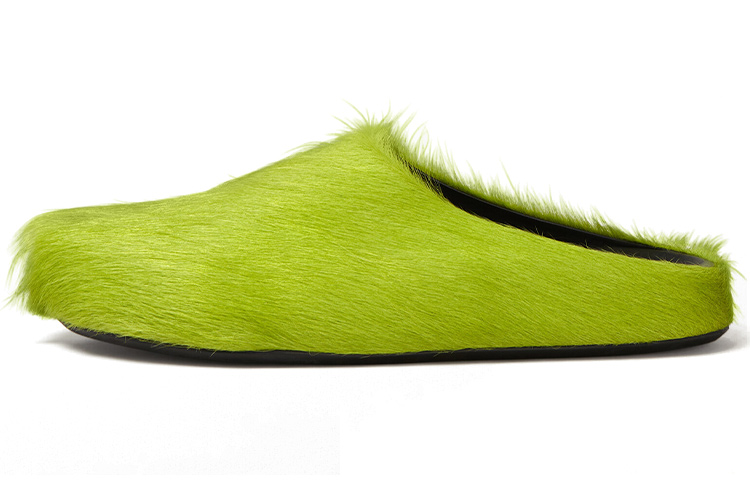 Marni Long Hair Calfskin Fussbett Sabot Mule Light Lime 'Green' SBMR000600P412200V07